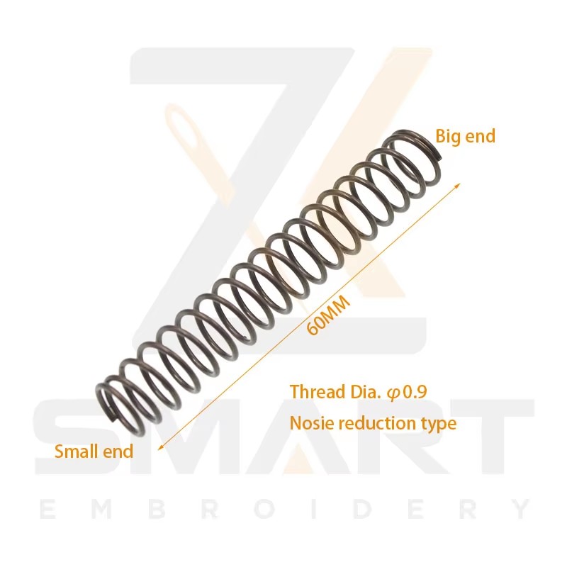 Presser Foot Return Spring Noise Reduction Type Thread Dia. 1MM Lengd 60MM Tajima SWF Kínverska Embroidery Machine Parts