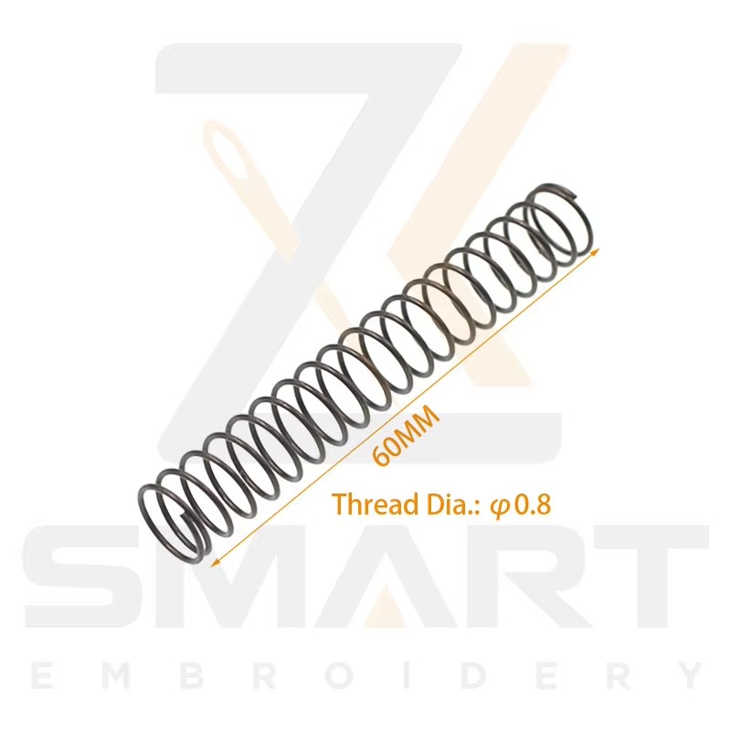 Presser Foot Return Spring Thread Dia. 0.8MM Lengd 60MM fyrir Tajima SWF Kínverska Hreinsa vél N0502-0.8*55